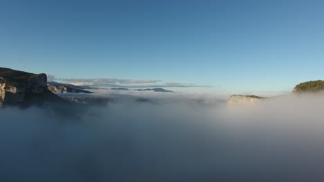 Aerial-view-mystic-cloudy-mountains-in-Vercors.-Morning-France.